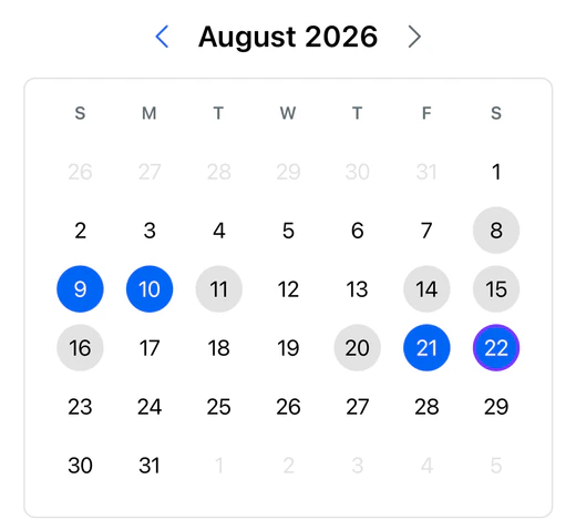 LitaBook monthly reading calendar